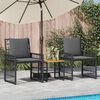 vidaXL Gartenm&ouml;bel Set 3 pcs Schwarz und Dunkelgrau