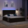 vidaXL Bett mit Stauraum und LED mit LED Schwarz 160 x 200 cm Samt