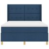 vidaXL Boxspringbett mit Matratze mit Kopfteil Blau 140 x 190 cm Stoff