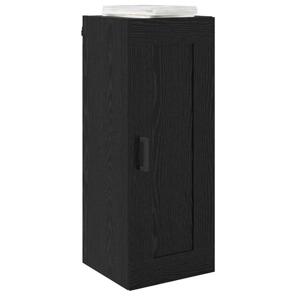 vidaXL Wandschrank Schwarz Eichen-Optik 34,5 x 34 x 90 cm