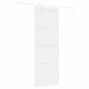 vidaXL Schiebet&uuml;r Wei&szlig; 83 x 232 cm Massives Kiefernholz
