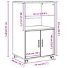 vidaXL Rollschrank Braun Eichen-Optik 55x40x91 cm Holzwerkstoff