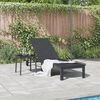 vidaXL Sonnenliege 1-Person Schwarz 60 x 200 x 27cm Poly-Rattan