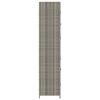 vidaXL Gartenschrank Grau 59x40x180 cm Poly Rattan
