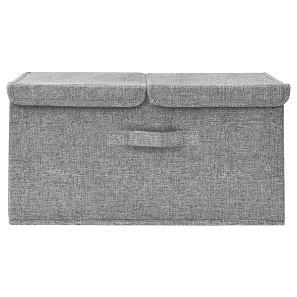 vidaXL Aufbewahrungsbox Stoff 50x30x25 cm Grau