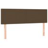 vidaXL Boxspringbett mit Matratze & LED Dunkelbraun 140x200 cm Stoff