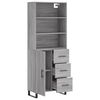 vidaXL Highboard Grau Sonoma 69,5x34x180 cm Holzwerkstoff