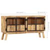 vidaXL Sideboard Braun und Schwarz 160×30×80 cm Raues Mangoholz