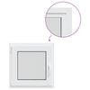 vidaXL Kellerfenster Innenseite Farbe Wei&szlig; RISOR 55 x 55 cm