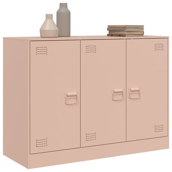 vidaXL Sideboard Rosa 99x39x73 cm Stahl