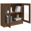 vidaXL Vitrinenschrank Braun Eichen-Optik 82,5x30,5x80cm Holzwerkstoff