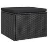 vidaXL 4-tlg. Garten-Sofagarnitur mit Kissen Schwarz Poly Rattan