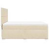 vidaXL Boxspringbett mit Matratze Creme 140x190 cm Stoff