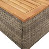 vidaXL Gartentisch Grau 45x45x37 cm Poly Rattan Akazienholz