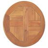 vidaXL Tischplatte Massivholz Teak Rund 2,5 cm 40 cm
