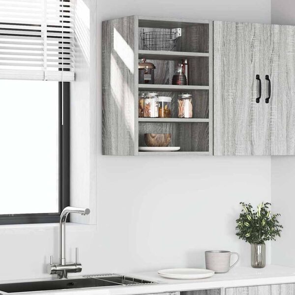 vidaXL Hängeschrank Riga Grau Sonoma 40x29,5x60 cm Holzwerkstoff