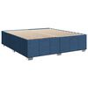 vidaXL Boxspringbett mit Matratze Blau 200x200 cm Stoff