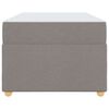 vidaXL Bettrahmen mit Matratze Taupe 90 x 190 cm Stoff