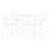 vidaXL 5-tlg. Bistro-Set Aluminiumguss Wei&szlig;
