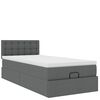 vidaXL Ottoman-Bett mit Matratze Dunkelgrau 90x190 cm Stoff