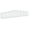 vidaXL Gabionen mit Hochbogen 8 Stk. 400x50x60/80cm Verzinktes Eisen