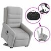 vidaXL Relaxsessel mit Aufstehhilfe Elektrisch Wolkengrau Stoff