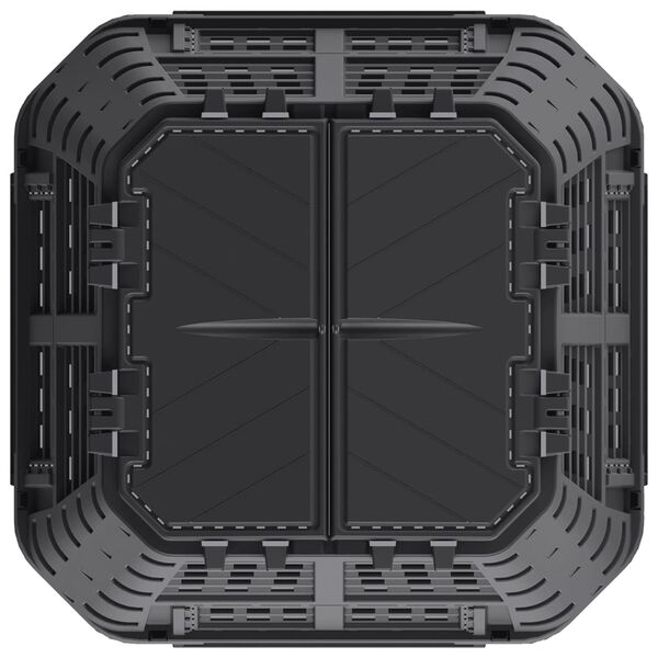 vidaXL Gartenkomposter Schwarz 93,3x93,3x80 cm 480 L