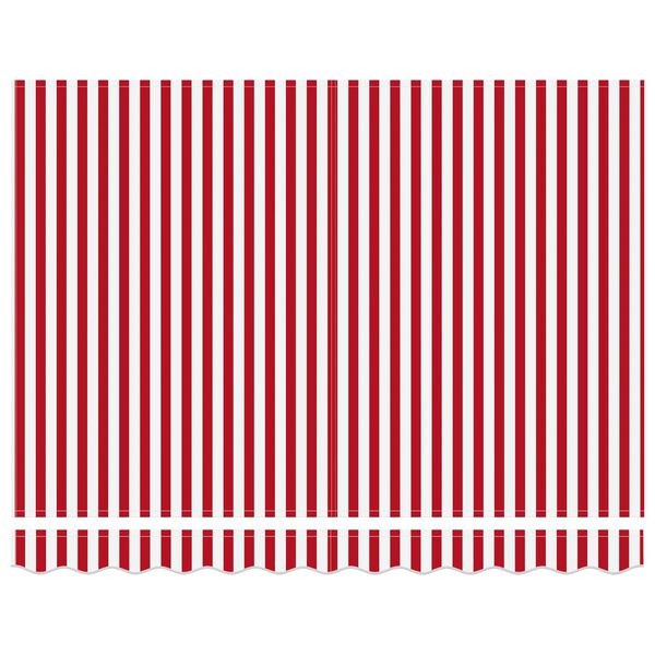 vidaXL Einziehbare Markise Rot und Wei&szlig; 350 x 250 cm