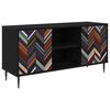 vidaXL TV-Schrank OMMEN 102 x 33 x 51 cm Schwarz Eichen-Optik