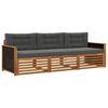 vidaXL Outdoor-Sofagarnitur 3 stk. Natur und Anthrazit Polyester