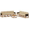 vidaXL Outdoor-Sofagarnitur mit Kissen 7 pcs Natur