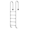vidaXL Pool-Leiter 54x38x211 cm Edelstahl 304