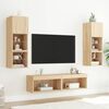 vidaXL TV-Schrank mit LED-Leuchten Sonoma-Eiche 60x30x30 cm
