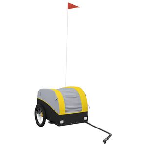 vidaXL Fahrradanh&auml;nger Schwarz und Gelb 30 kg Eisen