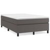 vidaXL Boxspringbettgestell Grau 120x200 cm Kunstleder