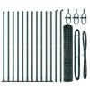 vidaXL Zaun mit Pfosten Grün 1,2 x 25 m Stahl