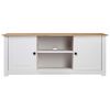 vidaXL TV-Schrank Weiß 120x40x50 cm Massivholz Panama-Kiefer