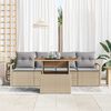 vidaXL Garten-Sofa-Set mit Kissen 5 pcs Beige und Hellgrau