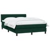 vidaXL Boxspringbett mit Matratze Dunkelgr&uuml;n 160x220 cm Samt