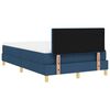 vidaXL LED Boxspringbett mit Matratze mit LED Blau 120 x 190 cm Stoff