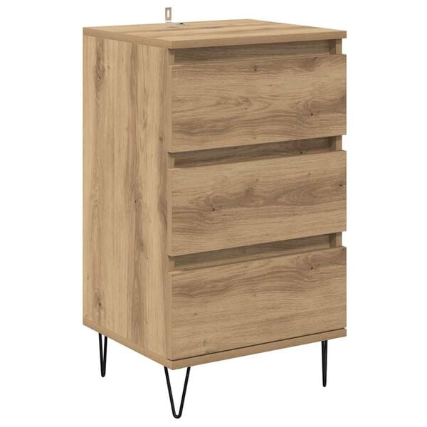 vidaXL Sideboard Artisan-Eiche 40 x 35 x 70 cm Verbundholz und Eisen