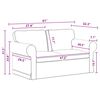 vidaXL Sofa 2 pcs Dunkelgrau 155 x 82 x 80 cm Stoff
