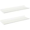 vidaXL Schwebendes Regal 2 pcs Wei&szlig; 60 x 18 x 2,5 cm Stahl