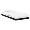 vidaXL Bodenbettrahmen Schwarz Eichen-Optik 90 x 200 cm Holzwerkstoff