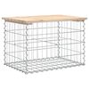 vidaXL Gartenbank aus Gabionen 63x44x42 cm Massivholz Kiefer