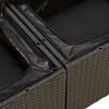 vidaXL 8-tlg. Garten-Sofagarnitur mit Kissen Schwarz Poly Rattan