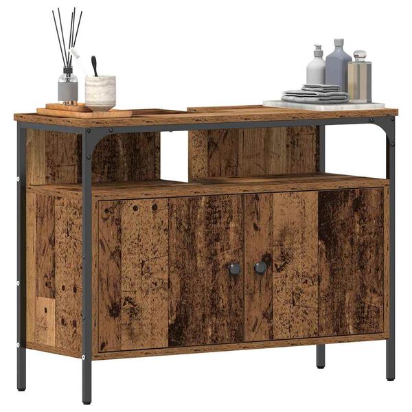vidaXL Waschbeckenschrank Altholz 80 x 30 x 60 cm Holzwerkstoff