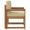 vidaXL Outdoor-Sofa Massives Akazienholz und Polyester Natur