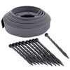 Nature Rasenkanten-Set H5 cm x 10 m mit Erdn&auml;geln Grau