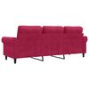 vidaXL 3-Sitzer-Sofa Weinrot 180 cm Samt
